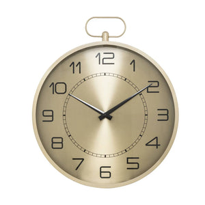 Orologio da Parete a Forma di Gousset in Metallo Dorato ‚Äì √ò 53 cm