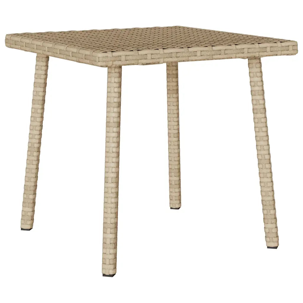 Tavolino da Giardino | Tavolino da esterno Rettangolare Beige 40x40x37 cm Polyrattan