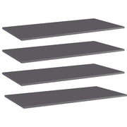 Ripiani Libreria 4 pz Grigio Lucido 100x50x1,5 cm Truciolato cod mxl 61164