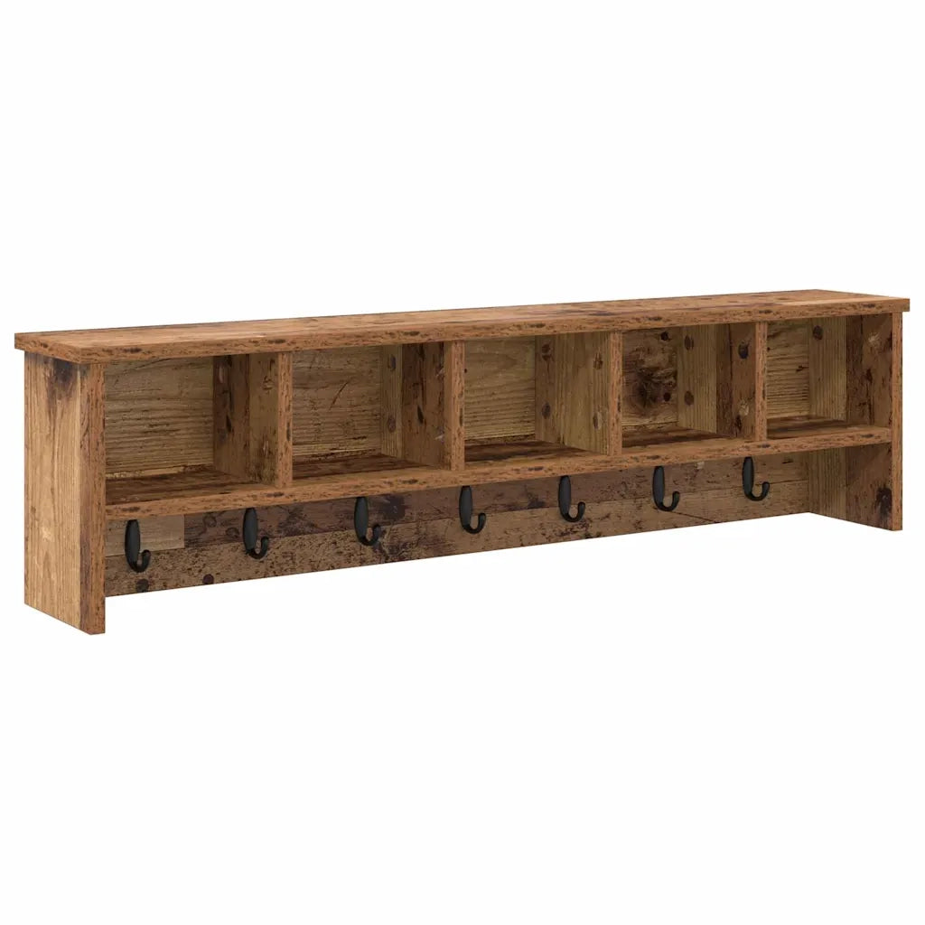 Appendiabiti a muro Legno vecchio 100 x 16 x 26 cm CFW6344837