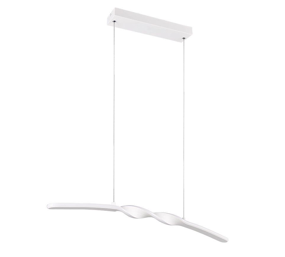 Lampada a sospensione LED, metallo, bianco, L 80 cm, Ginko