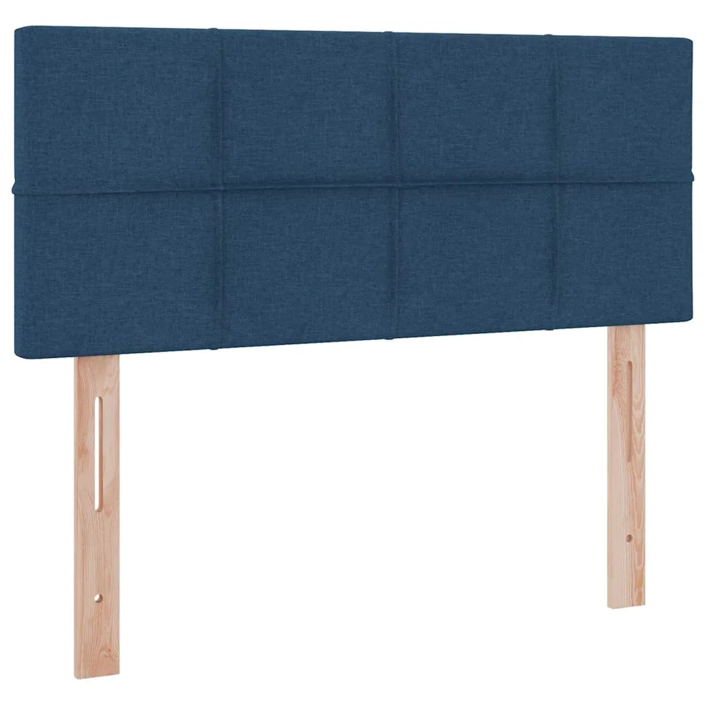 Letto con contenitore e materasso con testiera Blu 120 x 190 cm