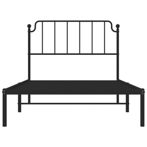 Giroletto con Testiera in Metallo Nero 107x203 cm 373883