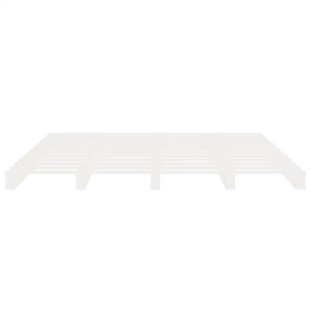 Letto senza Materasso Bianco 140x190 cm Legno Massello di Pino
