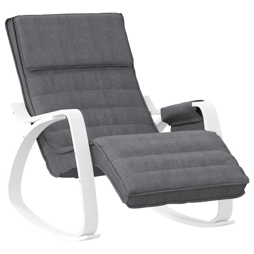 Sedia a Dondolo Grigio Scuro in Tessuto CFW6255627