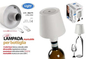 LAMPADA A LED RICARICABILE PER BOTTIGLIA COLORE BIANCO 11X14 CM