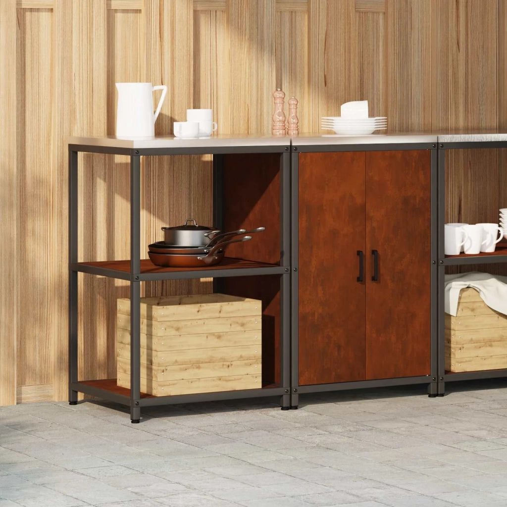Set di Stoccaggio per Cucina con lo scaffale 2 pcs Ruggine 3392693