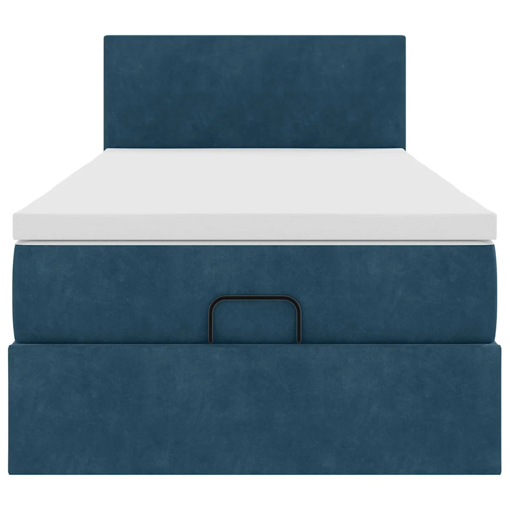 Struttura Letto Pouf con Materasso 100x200 cm Velluto 3312534