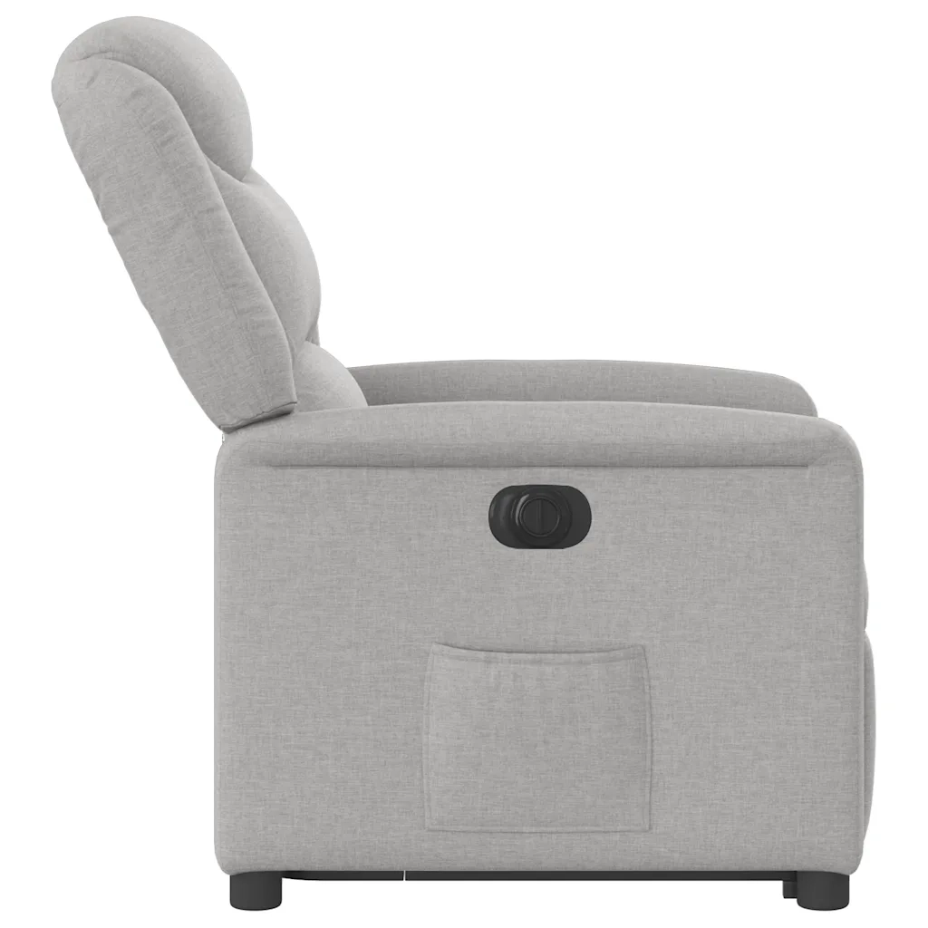 Poltrona Alzapersona Reclinabile Elettrica Grigi Nuvola Tessuto 3303223