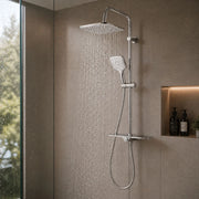 Colonna doccia win con mensola regolabile e design moderno cromo lucido