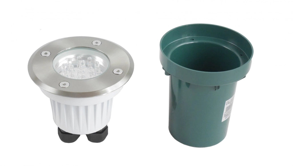 Faretto calpestabile tondo SU-MA Leda 1W IP67 argento