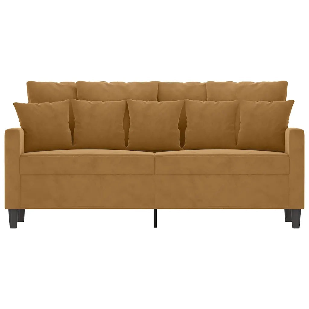Divano a 2 Posti Marrone 140 cm in Vellutocod mxl 109117