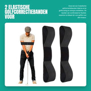 Verbindenti per golf 2 pezzi - Materiale di allenamento per golf - Correzione dell'equilibrio - Comodo - Flessibile 35 x 7 cm