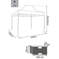 Gazebo Party 3x4,5 m in Acciaio Verde