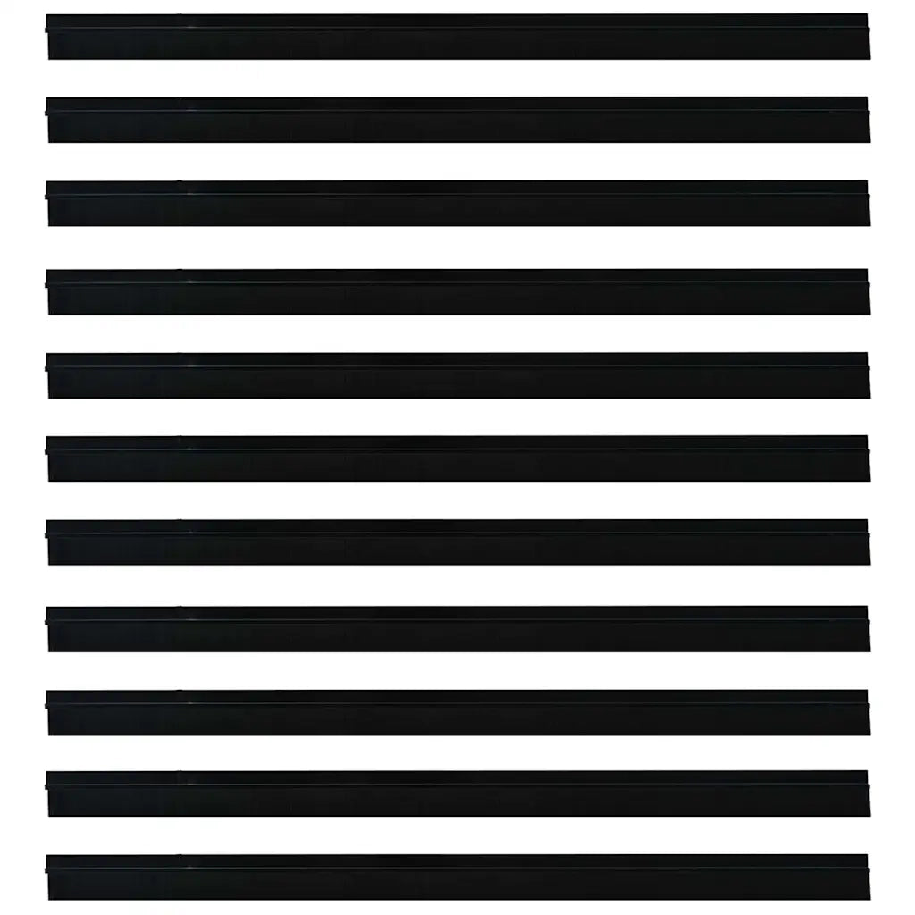 Spazzole per porte autoadesive 12 pcs Nero 100 cm
