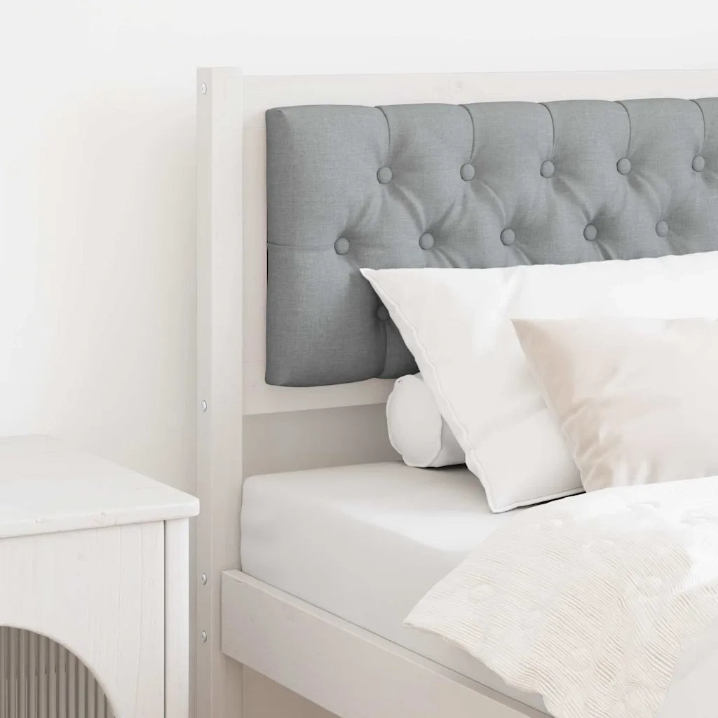 Testiera | Testata Bianco e grigio chiaro 75 cm Legno di pino massello