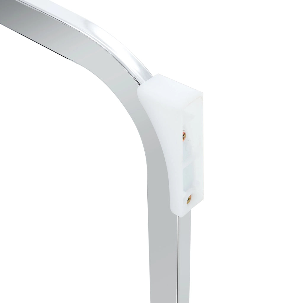 Sedia da pranzo con Schienale Ergonomico e Piedini Antiscivolo in Metallo e PU Bianco Argento