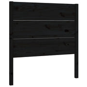 Testiera | Testata per Letto Nera 96x4x100 cm in Legno Massello di Pino