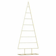 Albero di Natale | Decorazioni natalizie in metallo con supporto Oro 150 cm