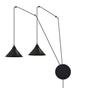 Lampada a sospensione Emibig Abramo 2xE27 nera Ø24