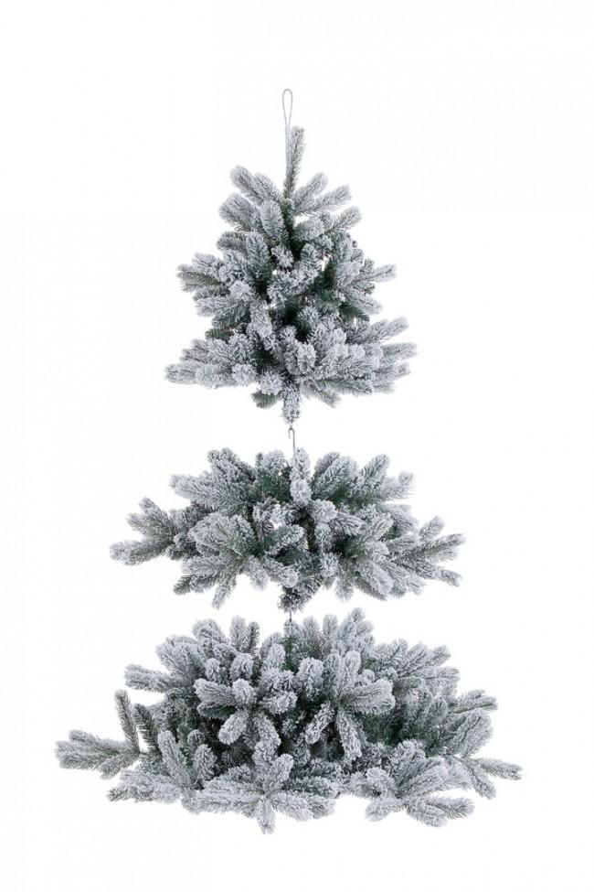 Albero di Natale Artificiale Pendente Innevato 150 cm 546 Rami Verde