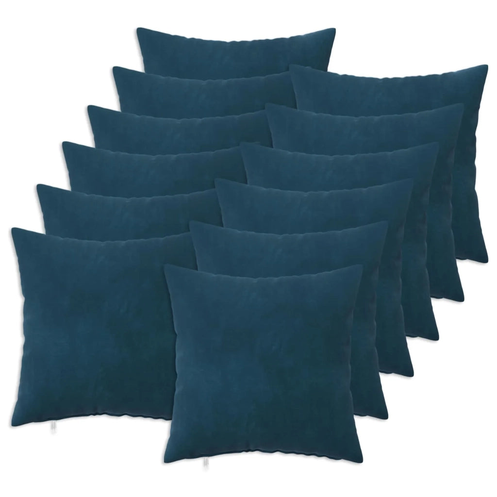 Cuscino con cuscino HEERLEN 12 pz Blu Velluto 926439