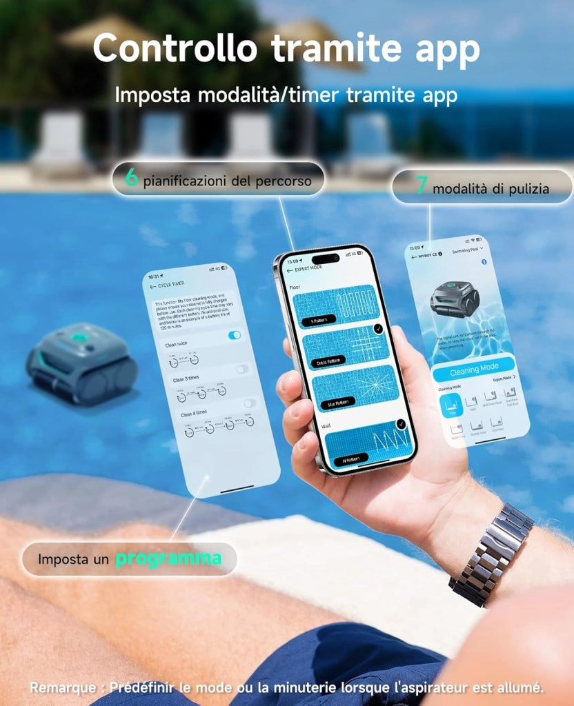 Robot Pulitore Piscina Wybot C2