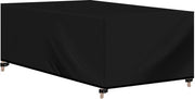 Copertura per mobili da giardino - tessuto Oxford - 420D - tavolo da giardino - impermeabile - resistente al vento - resistente ai raggi UV - 242 x 162 x 100 cm - Nero