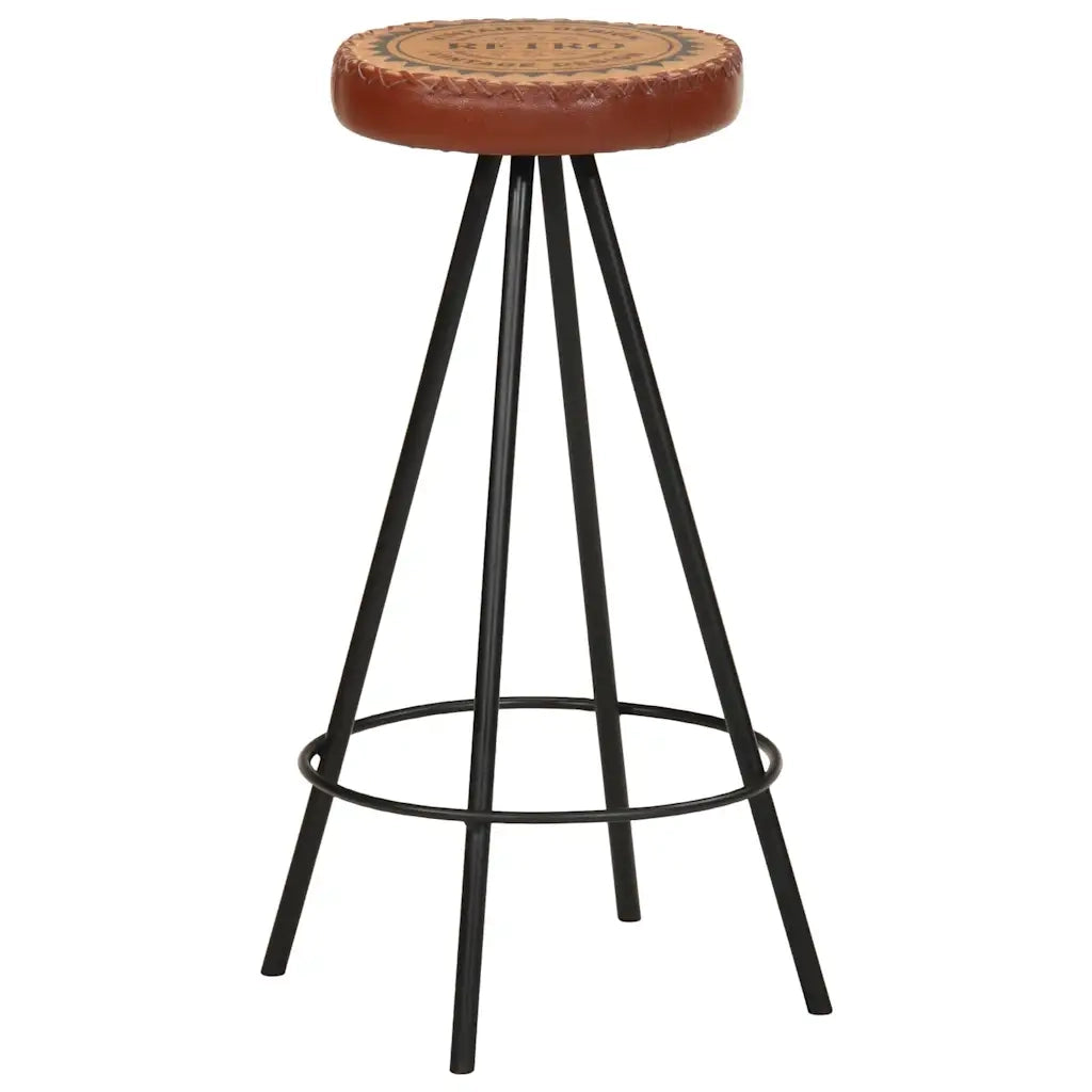 Sgabelli da Bar 4 pz in Vera Pelle 245448