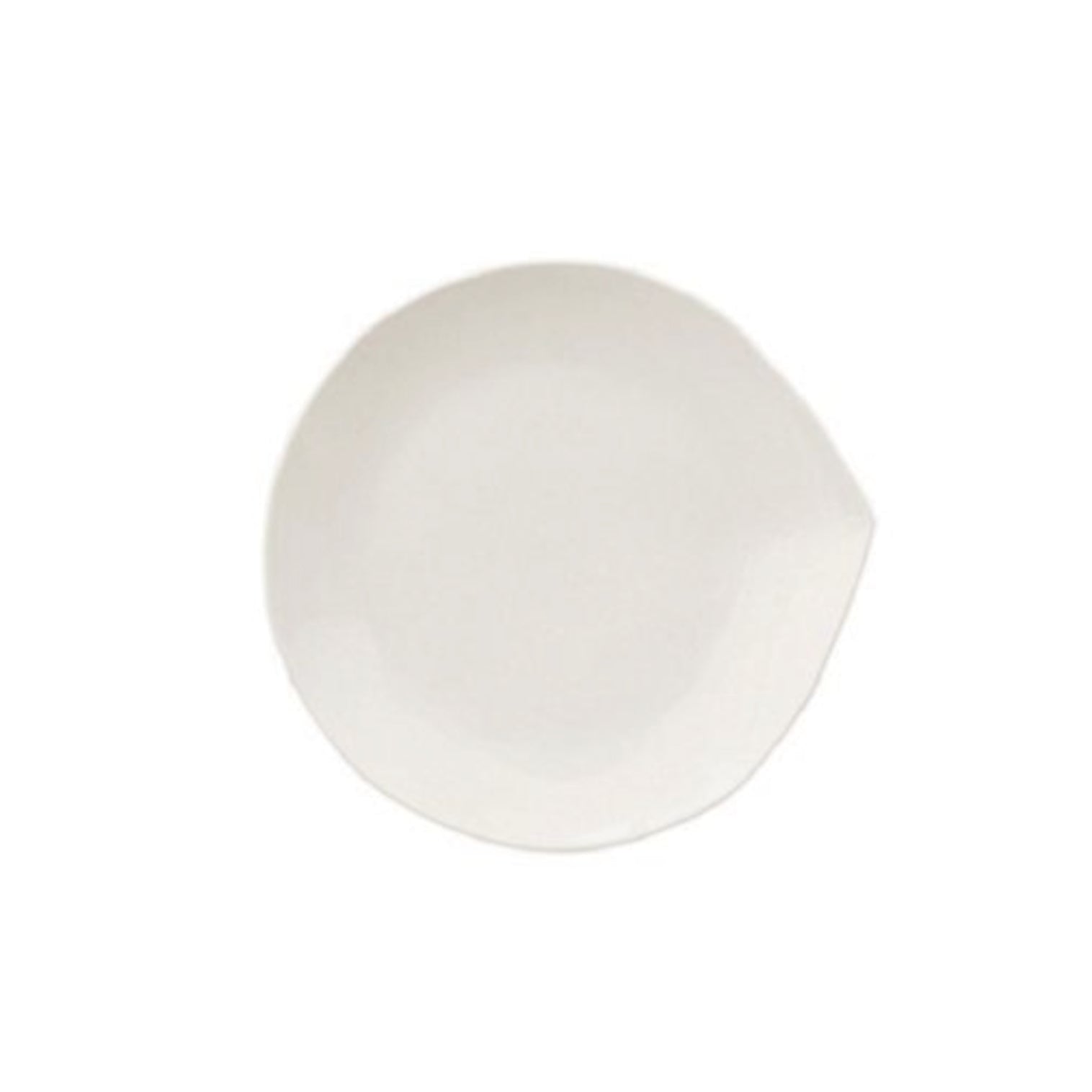 Piatto piano Dessert forma goccia in porcellana bianca 22x21 cm