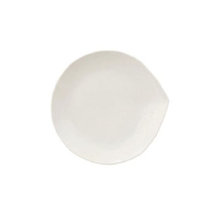 Piatto piano Dessert forma goccia in porcellana bianca 22x21 cm