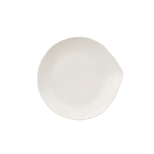 Piatto piano Dessert forma goccia in porcellana bianca 22x21 cm