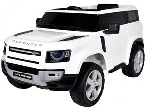 Macchina Elettrica per Bambini 12V con Licenza Land Rover Defender Bianca