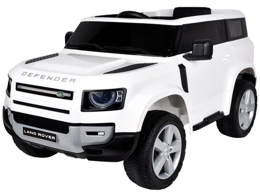 Macchina Elettrica per Bambini 12V con Licenza Land Rover Defender Bianca