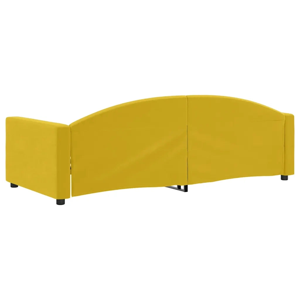 Letto singolo | Letto per adulti | Letto da Giorno Giallo 90x200 cm in Velluto