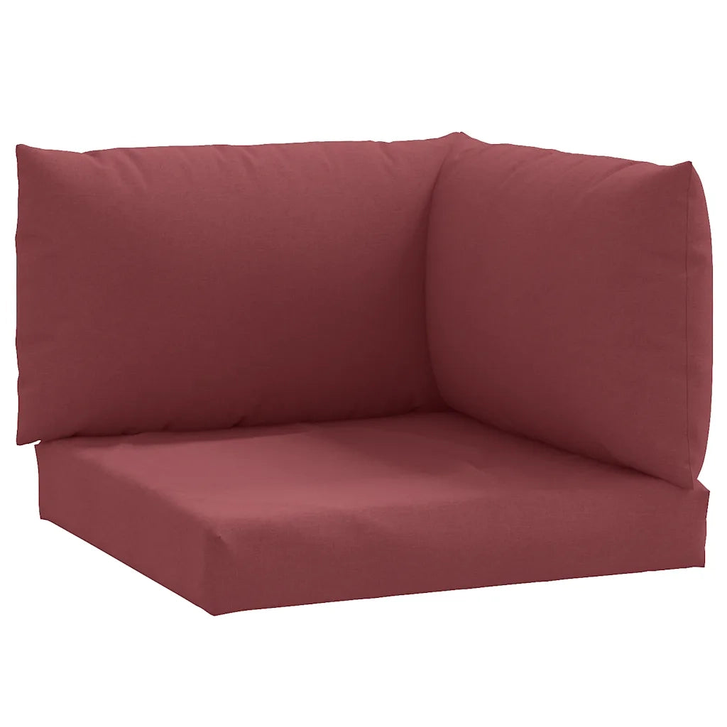 Cuscini per Pallet 3 pz Rosso Vino Mélange in Tessuto 4002661