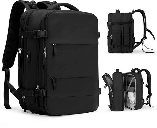 Borsa da viaggio grande per donna, borsa a mano, borsa da trekking, borsa sportiva all'aperto impermeabile, borsa da ogni giorno, borsa da scuola, compatibile con laptop da 14 pollici, con tasca per scarpe e tasca per laptop, verde oliva
