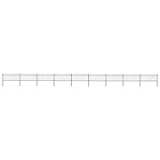 Recinzione da Giardino con Parte Superiore ad Anello in Acciaio 1506x80 cm Nero 277655