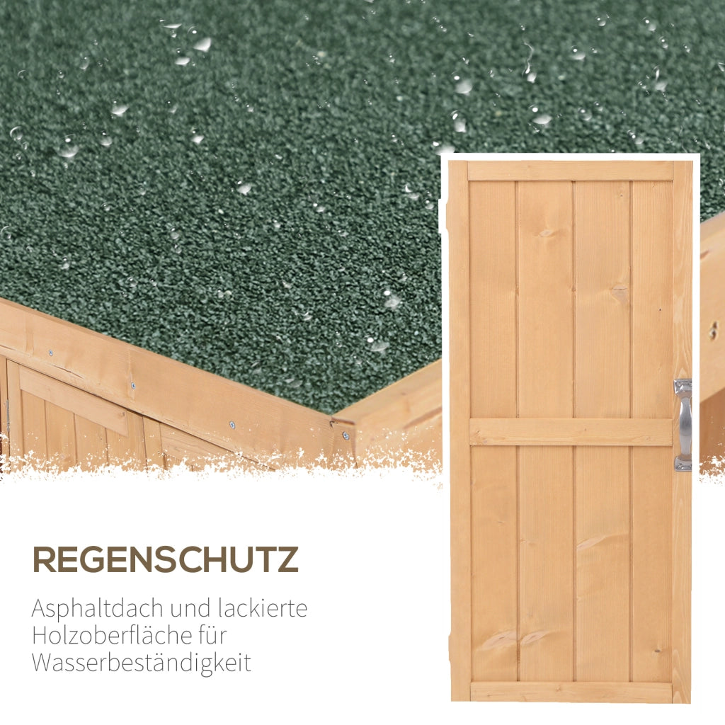Armadio da giardino in legno di abete ¨C Xylo ¨C 74x43x88 cm impermeabile con doppia porta