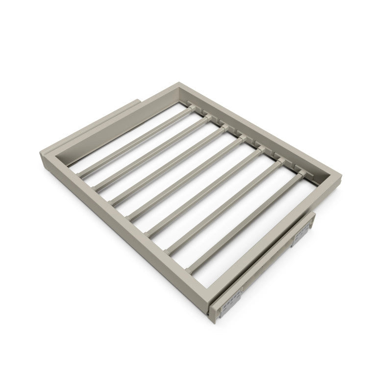 Kit di 7 aste portapantaloni e telaio a scorrimento con chiusura ammortizzata per armadi, regolabile, modulo 600 mm, t..