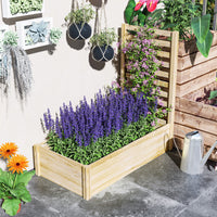 Fioriera con Traliccio per Rampicanti 115x60x110 cm con Fondo Aperto in Legno di Abete