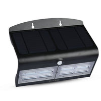 Luce a parete solare a LED da 6,8 W 4000K+4000K NERO+BLASO