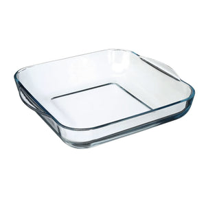 PIATTO QUADRATO IN VETRO 29 X