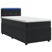 Letto box spring con materasso Nero 90 x 190 cm Velluto 3453049