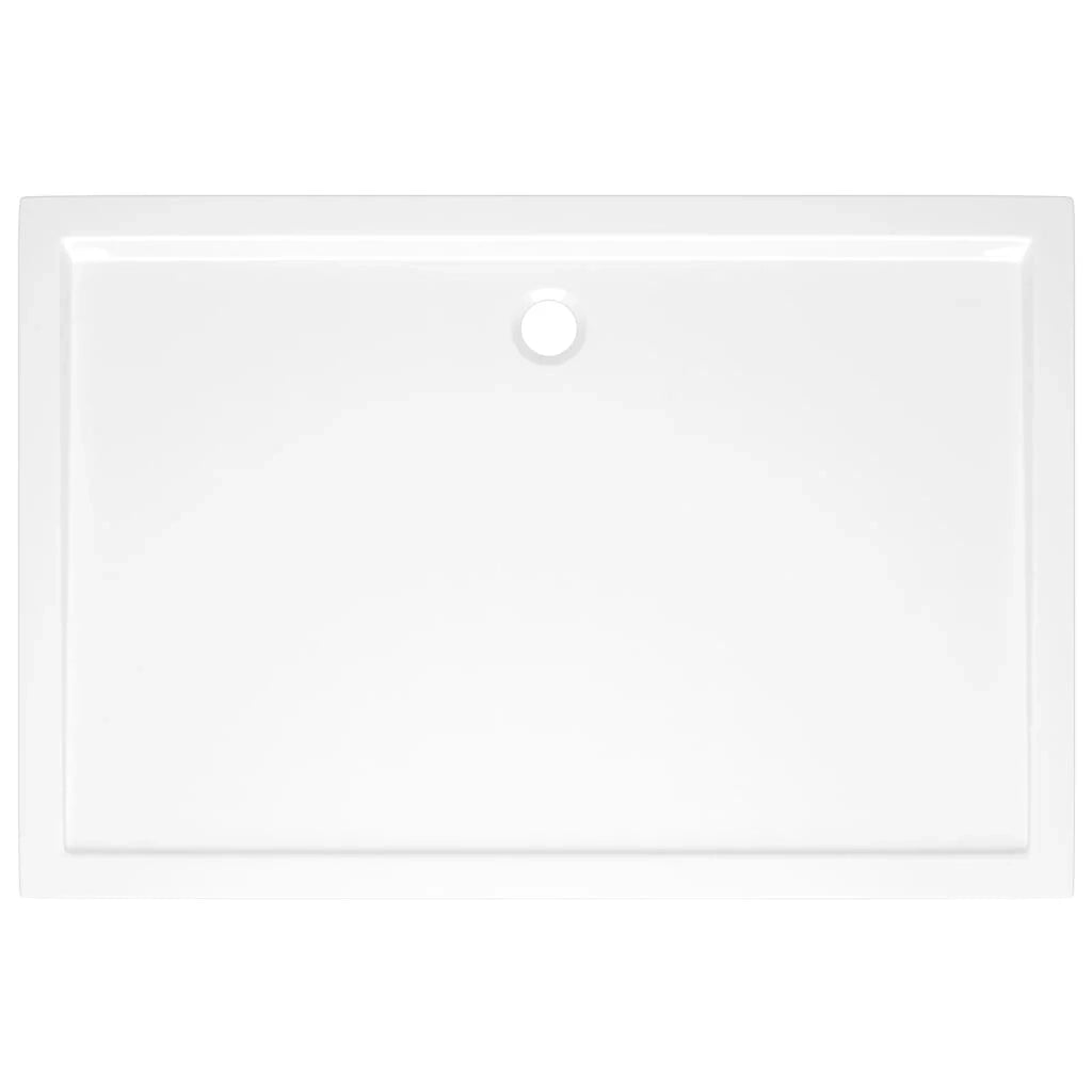 Piatto doccia base doccia piatto doccia bagno WC cabina doccia casa interno rettangolare 80x120 cm ABS bianco 02_0001954