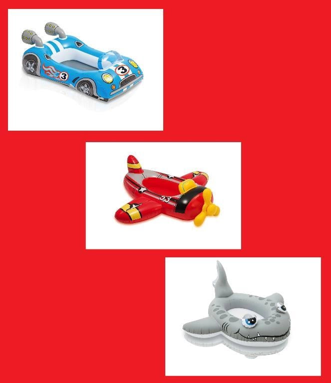1 Pezzo Canotto da Mare o Piscina Gonfiabile Vari Personaggi 107 x 69 cm Intex