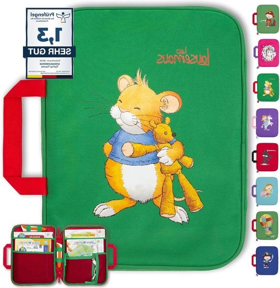 Tas di conservazione per penne e accessori - 11 motivi - adatto per bambini, tablet e figure Edurino -  Leo Lausemaus