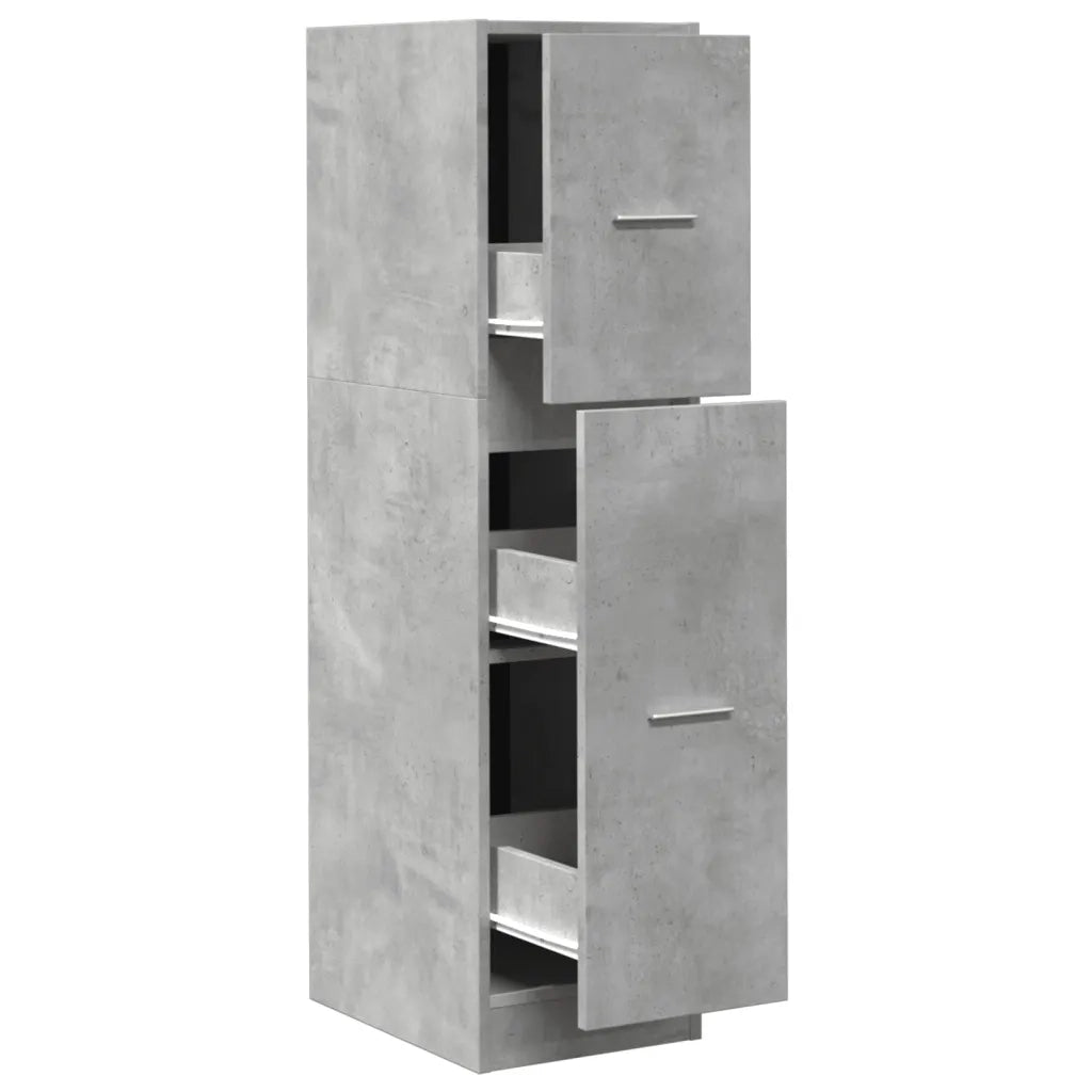 Mobiletto da farmacia multifunzionale 30 x 41 x 118 cm finitura liscia ufficio/ingresso legno ingegnerizzato grigio cemento 02_0050613