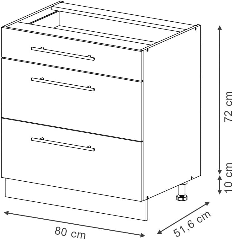 Armadio cucina dispensa alto Fame-Line, Grigio scuro, 30 cm, PL Marmo, per la combinazione con altri moduli della serie Fame-Line