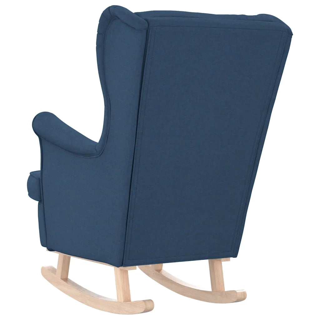 Sedia a Dondolo Blu 74x90x102 cm in Tessuto 4016927